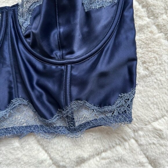 Victoria's Secret | Navy Blue Dream Angels Unlined Balconet Bra | Size 34D - Picture 6 of 13